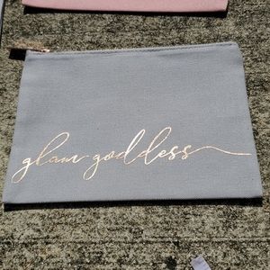 One two three  Makeup or clutch etc